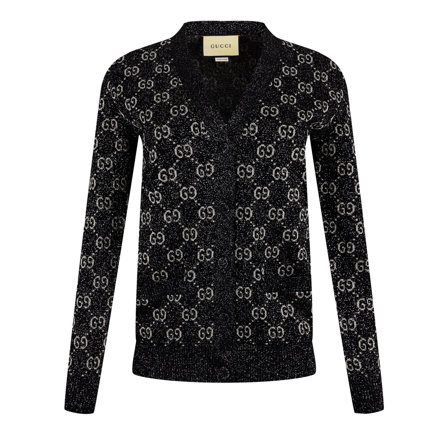 Gucci Women's GG Jacquard Cotton Lame Cardigan