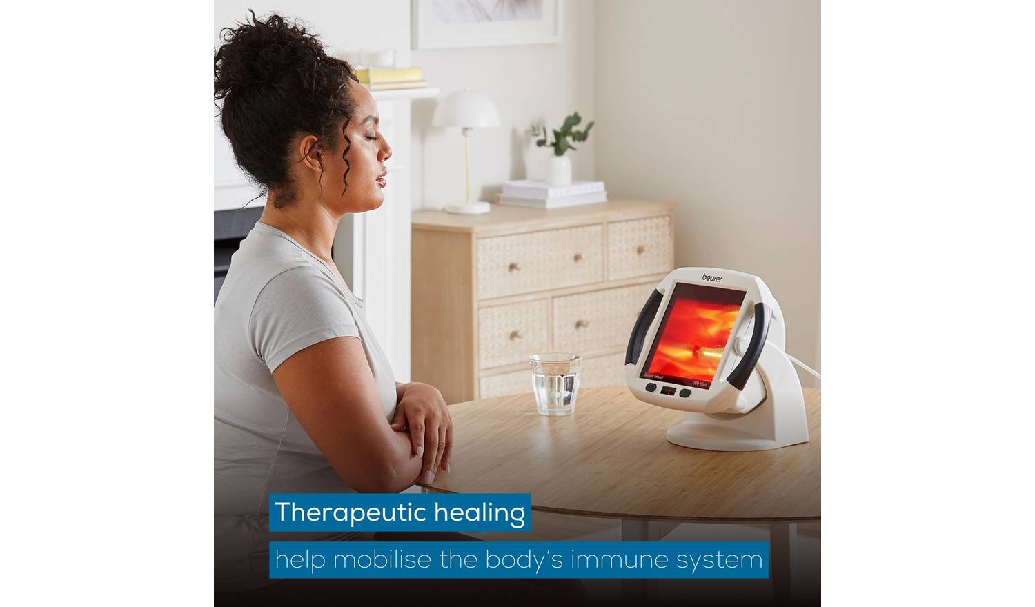 Beurer Infrared Heat IL50 Therapy Lamp - White & Grey