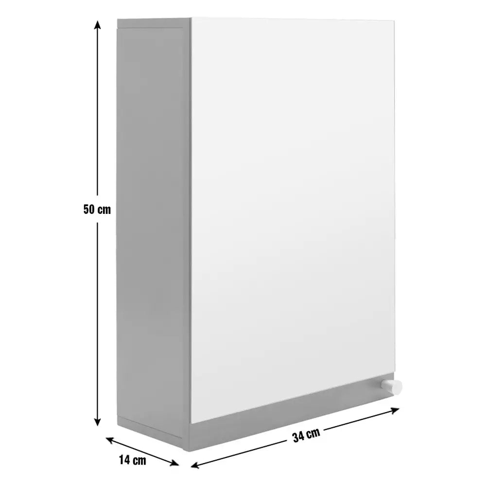 Argos Home Prime Single Mirrored Wall Cabinet - Black