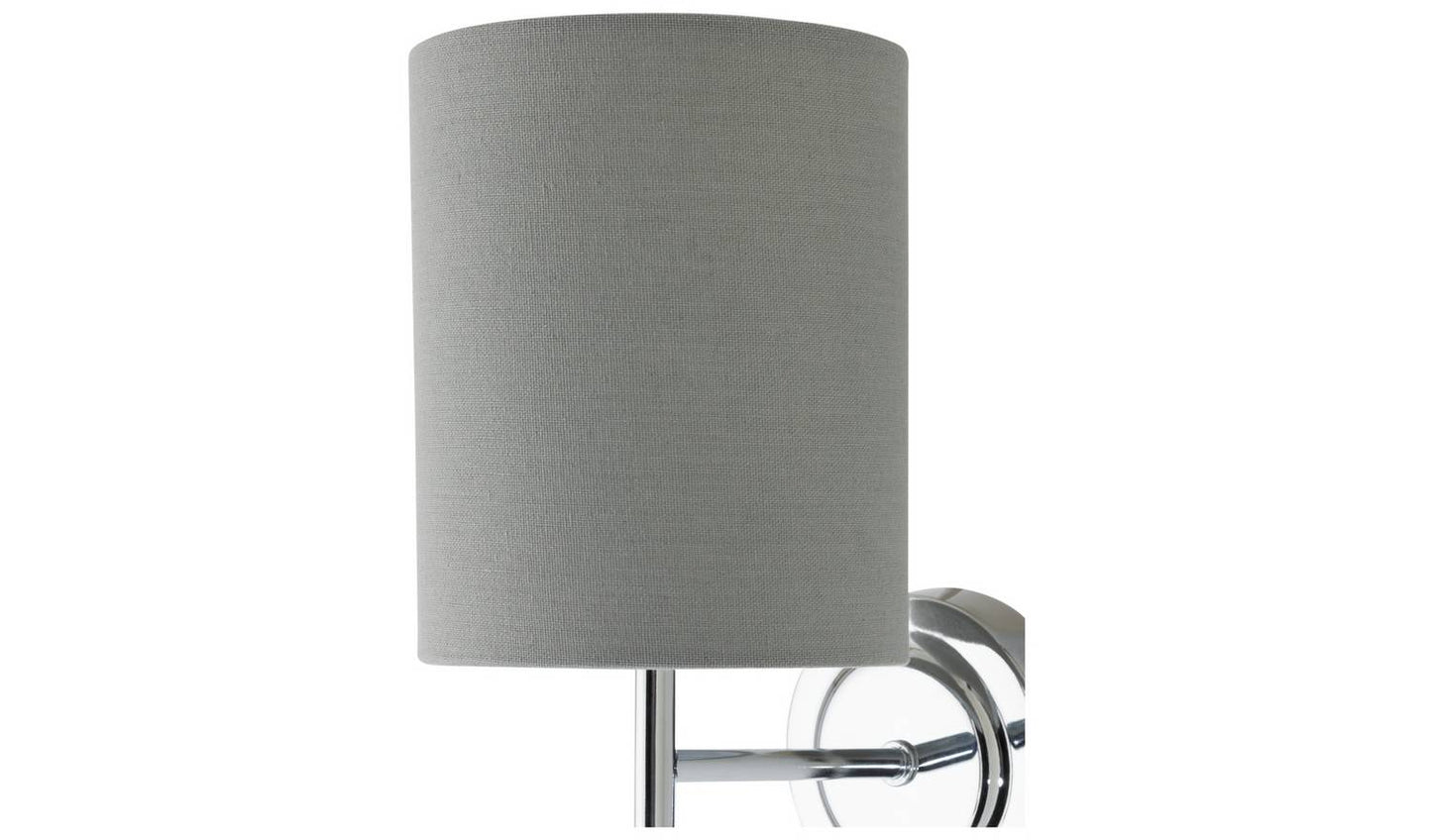 Argos Home Candelabra Steel Wall Light - Chrome & Grey