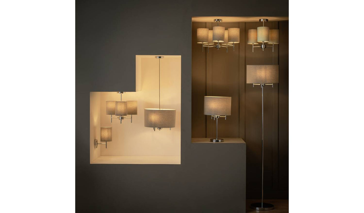 Argos Home Candelabra Steel Wall Light - Chrome & Grey