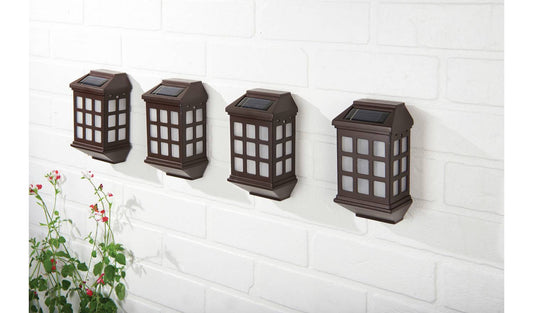 Powertek Solar Deluxe Fence Lights - Pack of 4