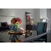 Argos Home Lido Glass Black Dining Table & 4 Black Chairs