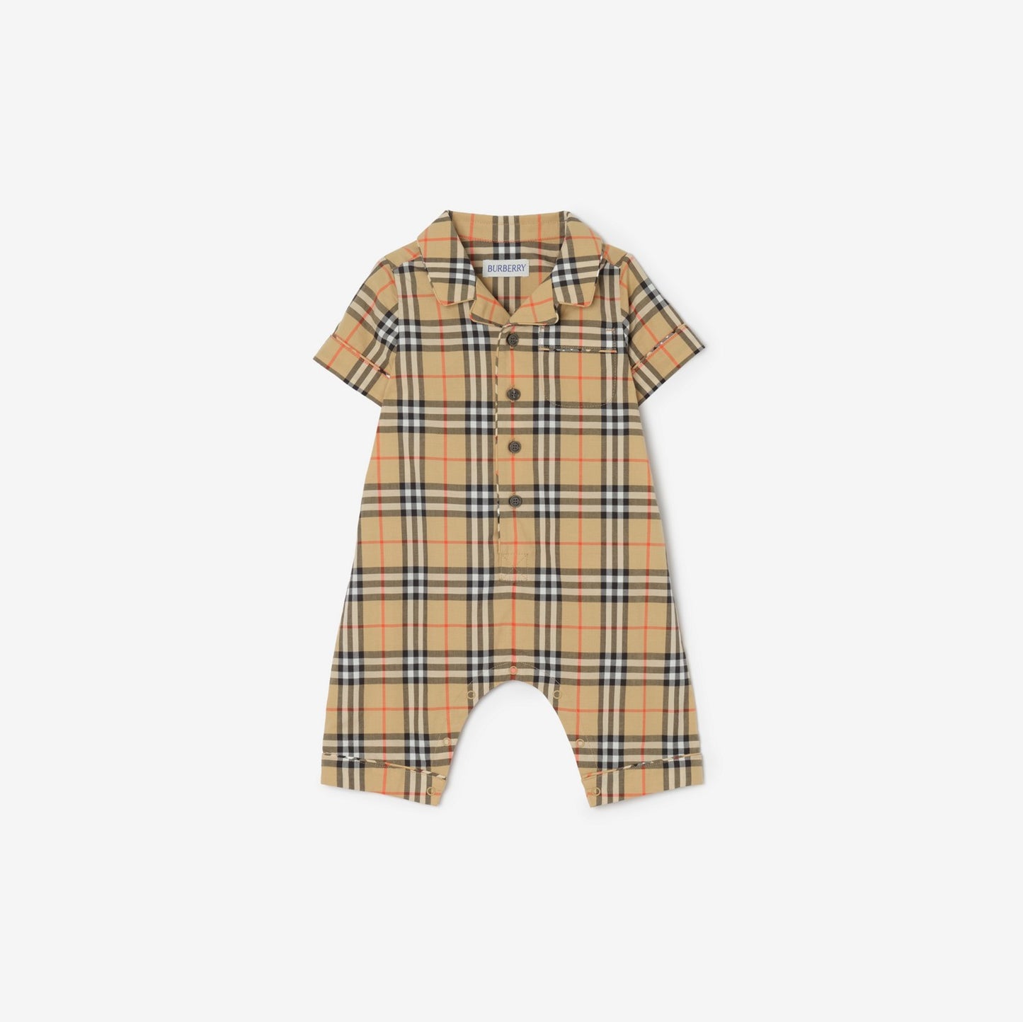Check Cotton Playsuit