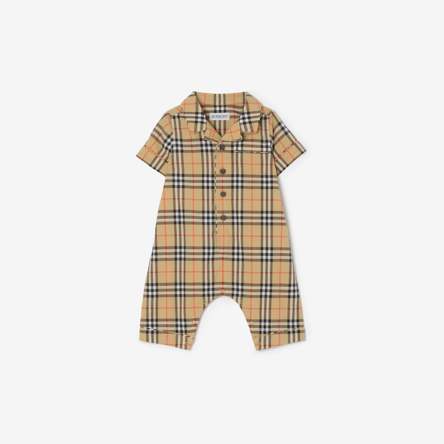 Check Cotton Playsuit