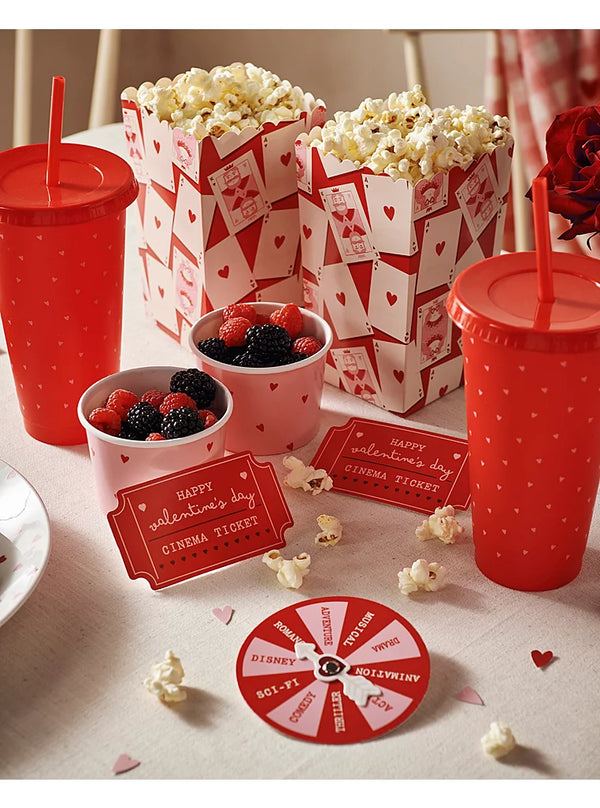 Pink & Red Valentine's Movie Night In Kit