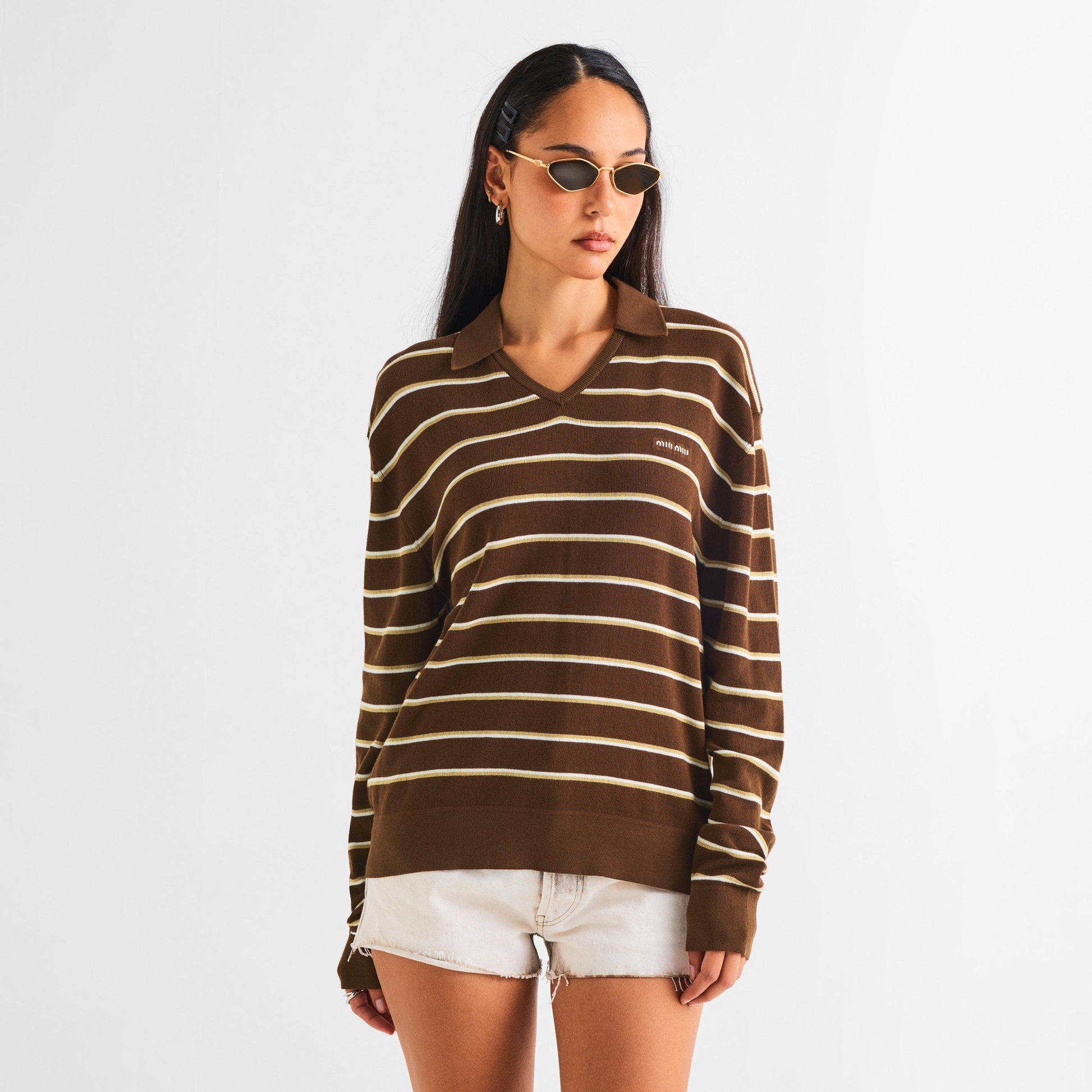 Miu Miu Women's Long Sleeve Polo Shirt