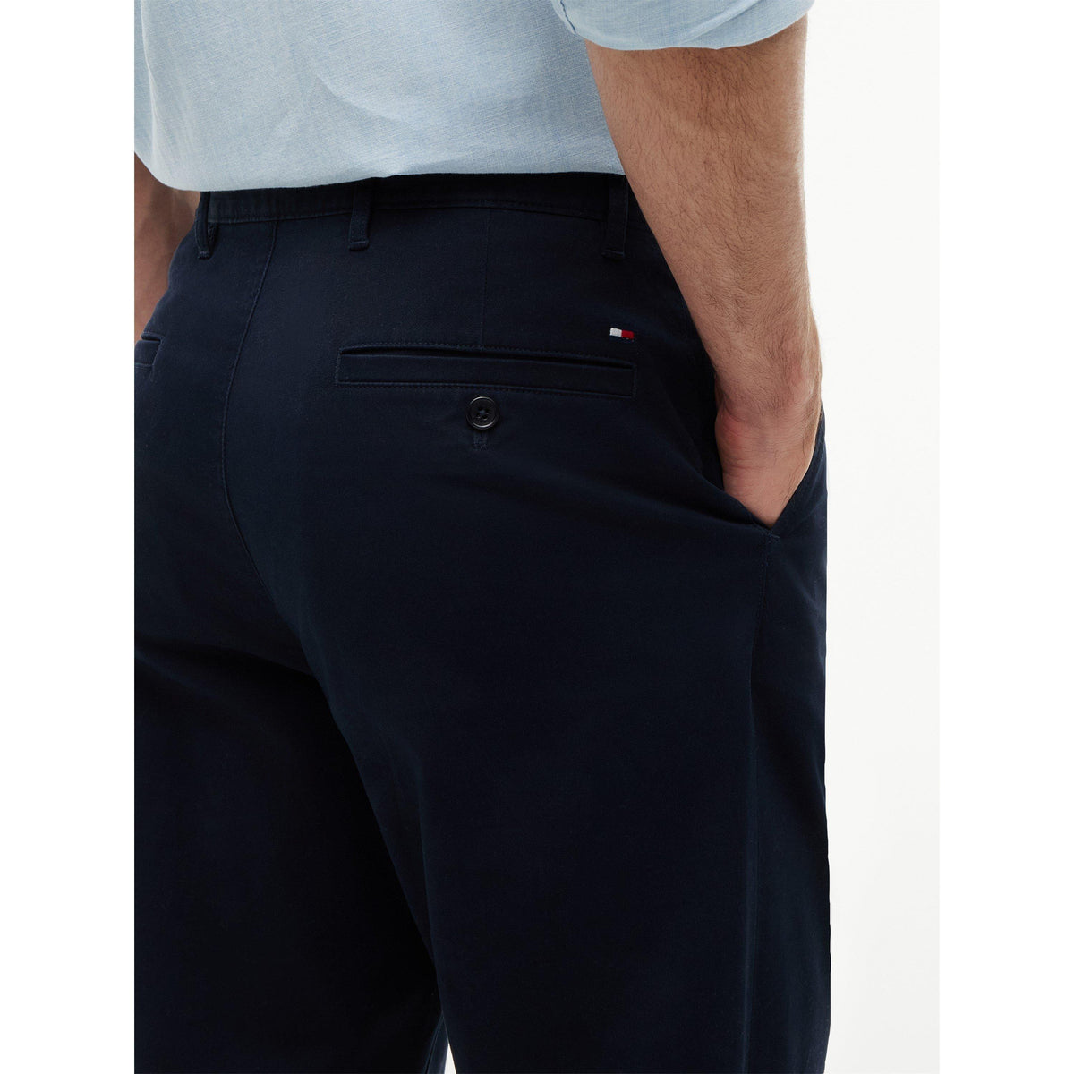 Tommy Hilfiger Men's Dover Essential Twill Cotton Mid-Rise Straight-Leg Trousers