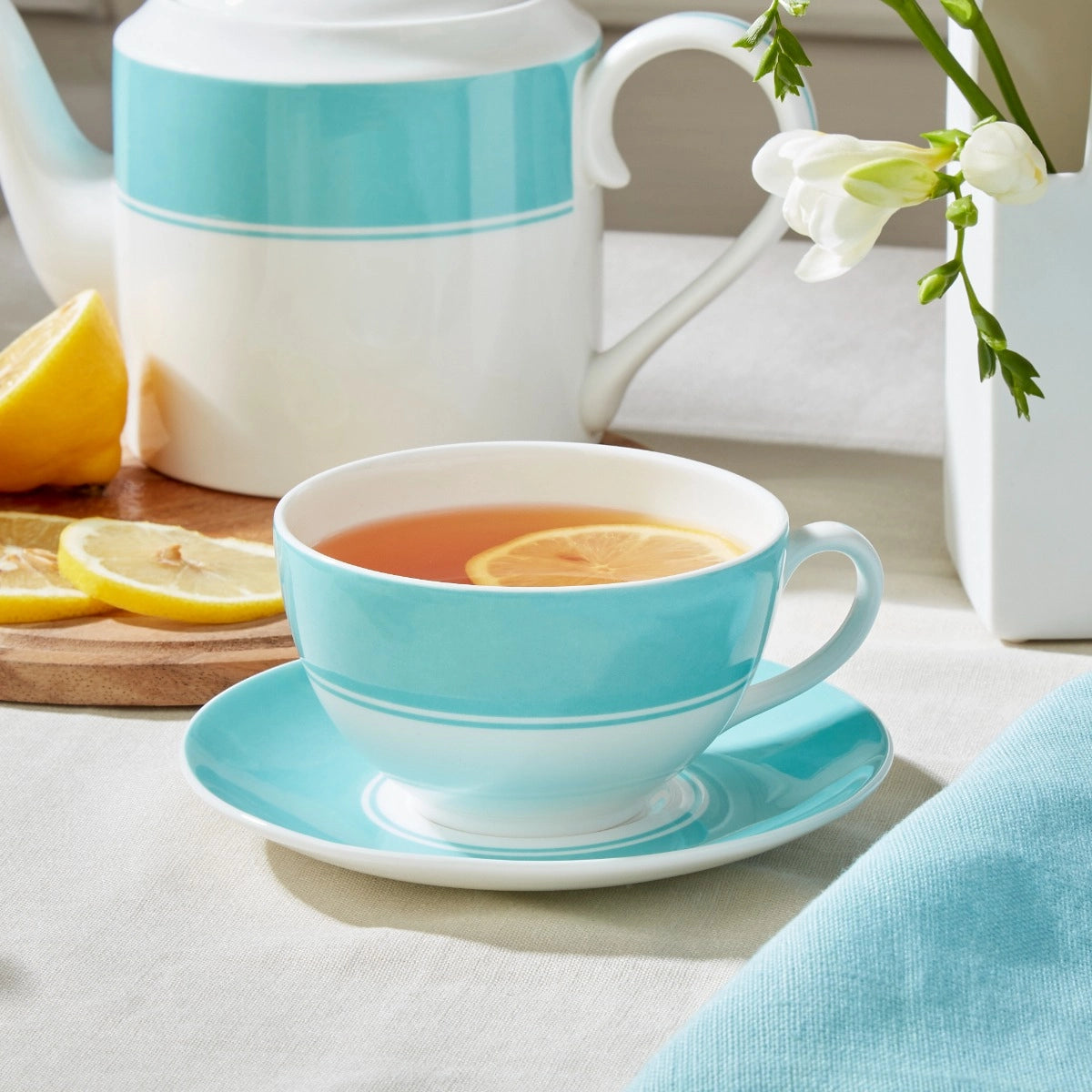Fortnum's Stripe Teacup & Saucer