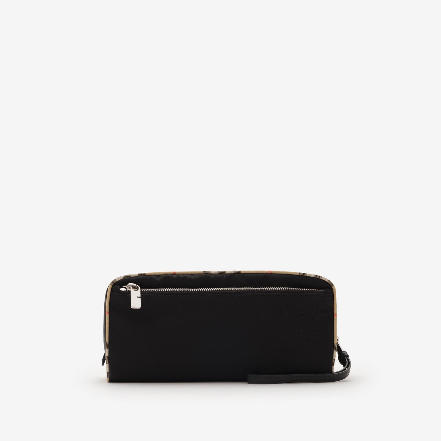 Large Check Trim Travel Pouch