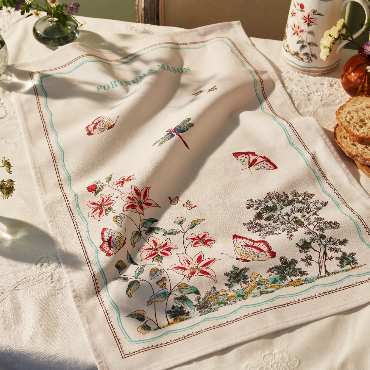Fortnum's Wild Garden Tea Towel