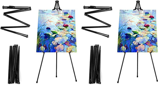 Adjustable  Display Easel Stand  160cm Tall  Portable Collapsible Tripod with Plastic Holder - Interactive Group