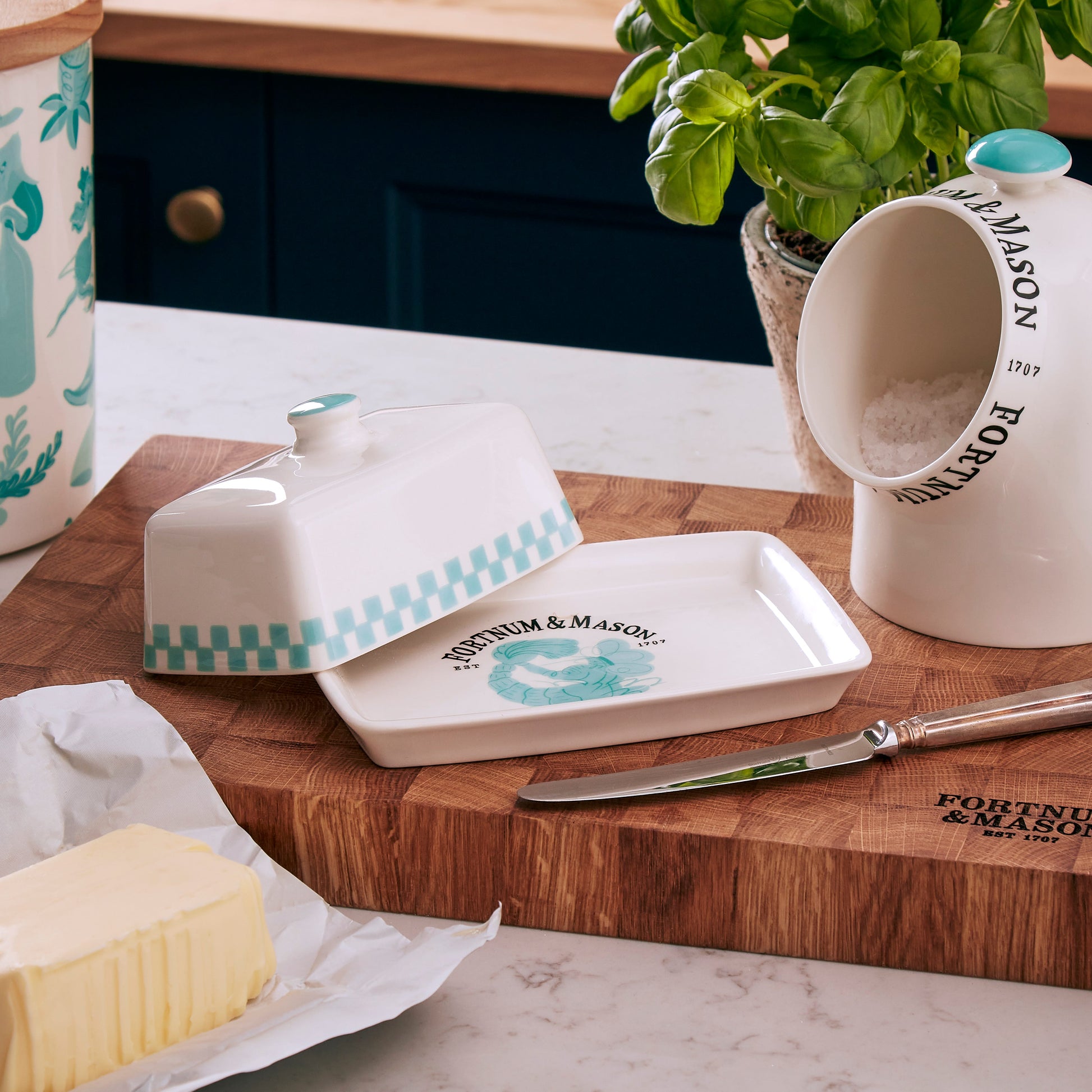 Fortnum's Kitchen Covered Butter Dish