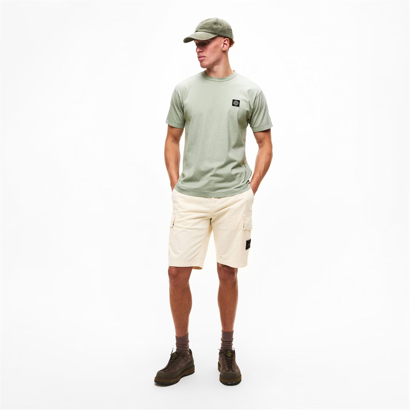 STONE ISLAND Men's Cotton Compass Logo Patch T-Shirt