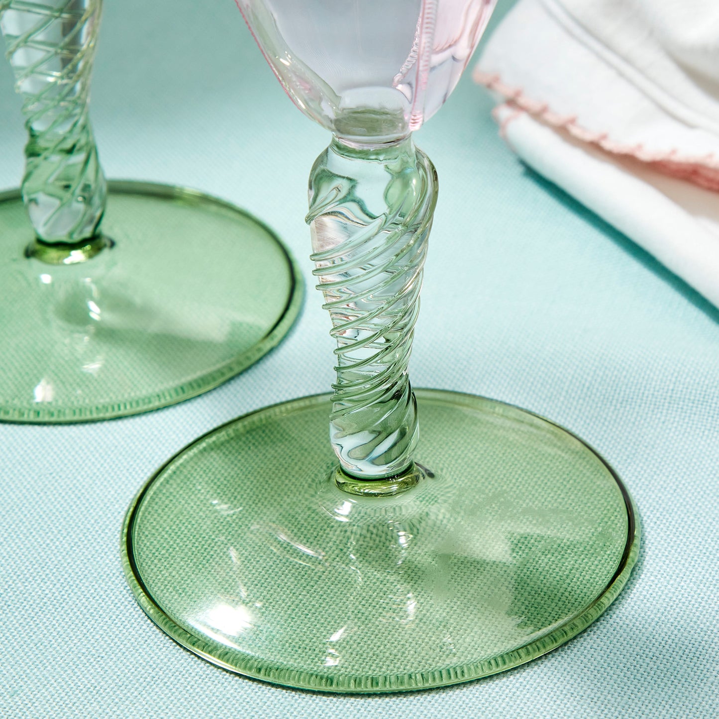 Williams Sonoma Famille Rose Pink Goblet, Set of 2