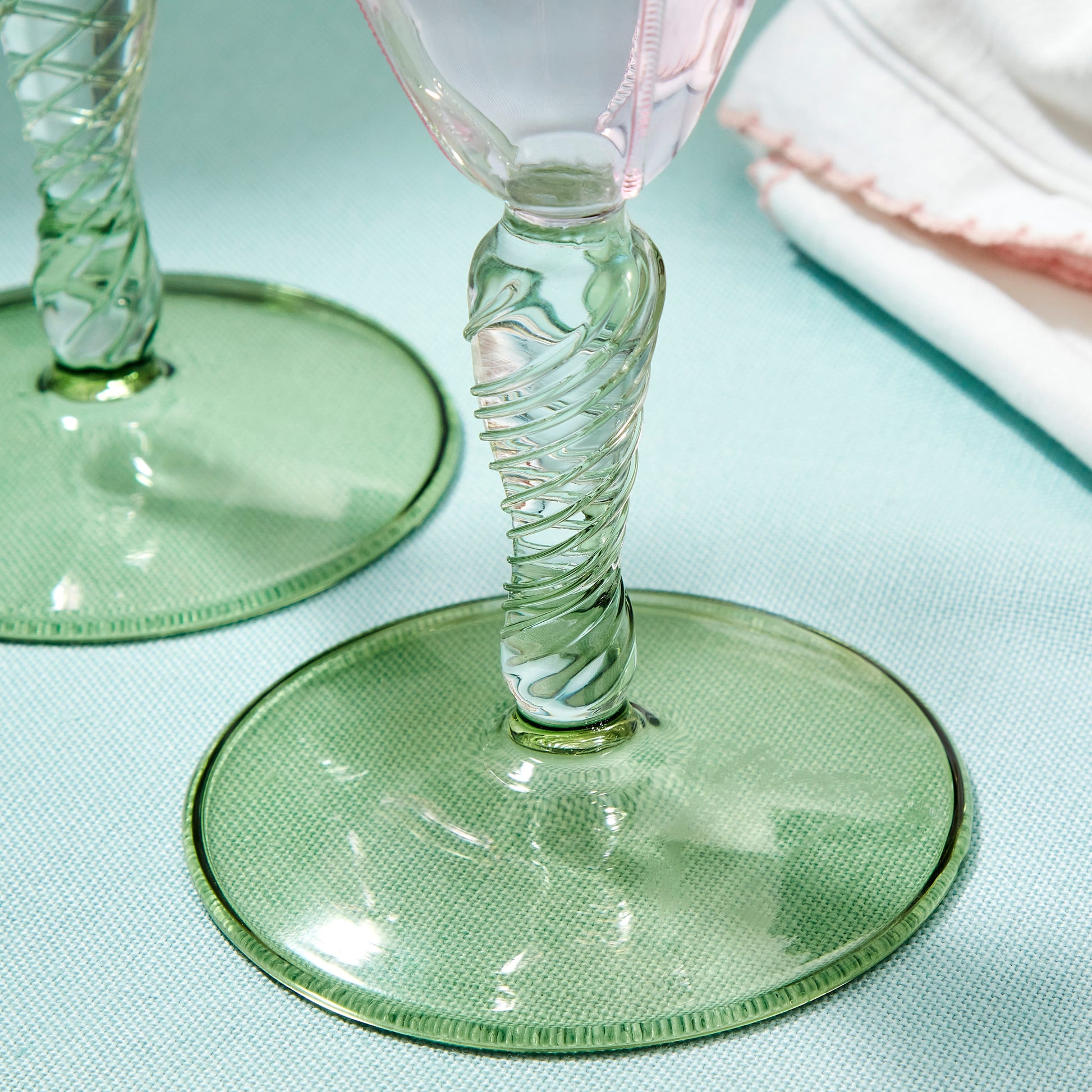 Williams Sonoma Famille Rose Pink Goblet, Set of 2