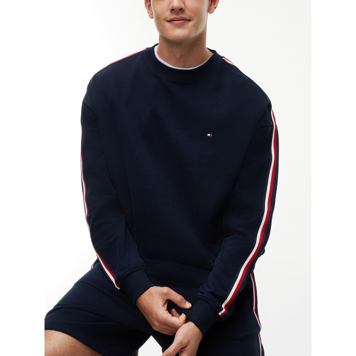 Tommy Hilfiger Mens Global Stripe Sweatshirt