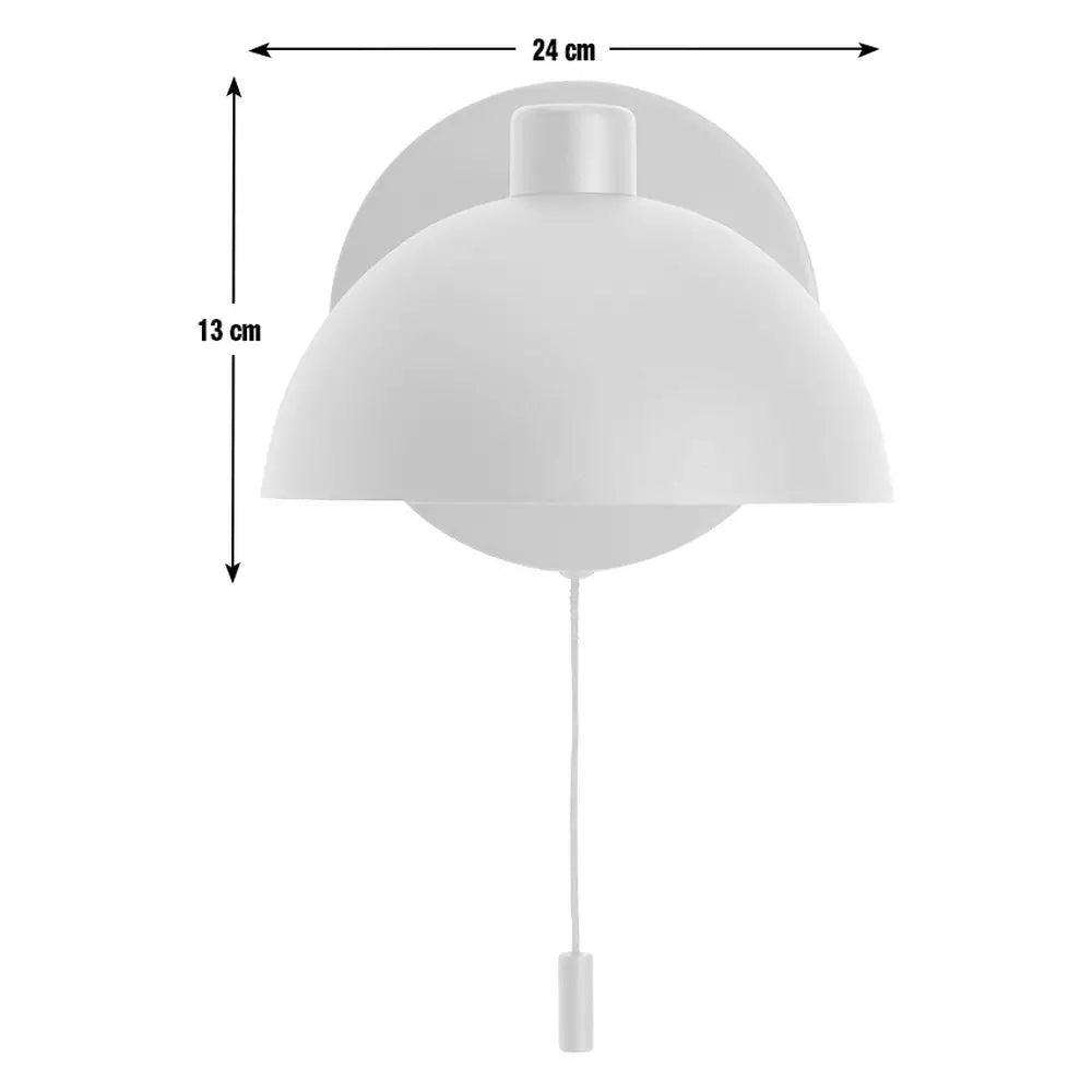 Habitat Mushroom Steel Wall Light - Black