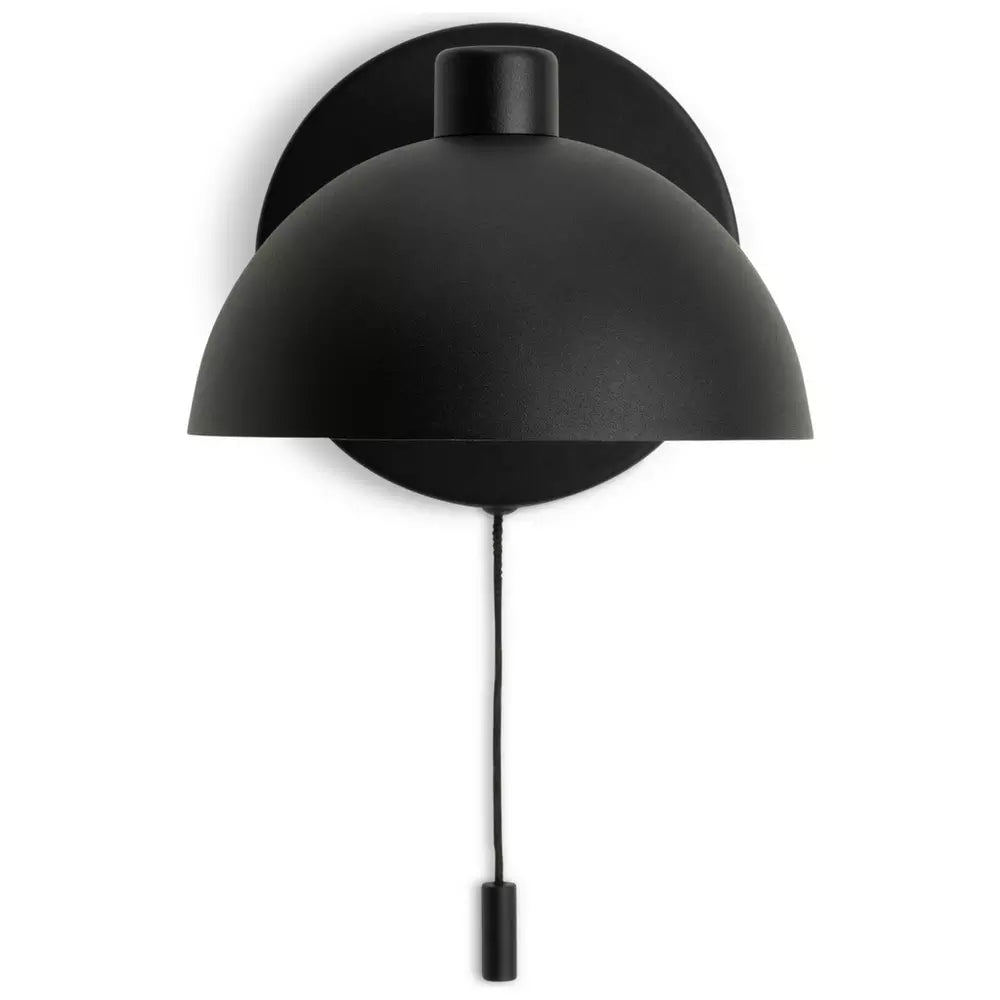 Habitat Mushroom Steel Wall Light - Black