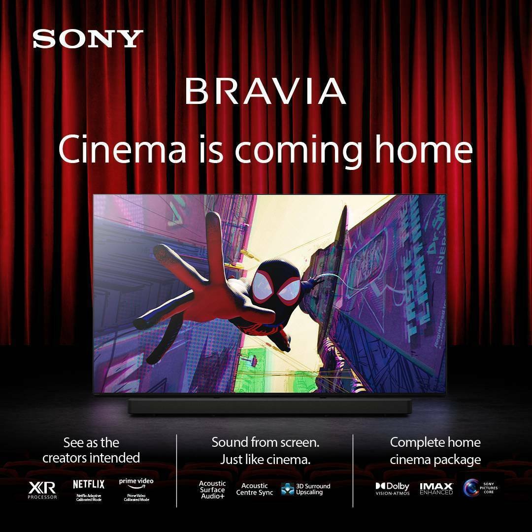 Sony 55 Inch K55XR80 BRAVIA 8 Smart 4K HDR OLED Freeview TV