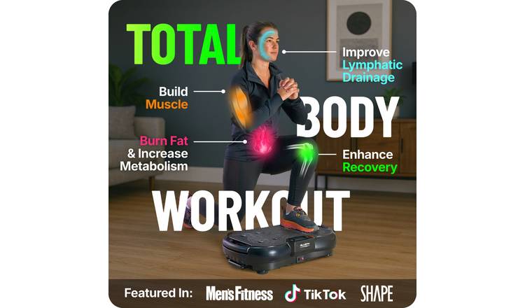 Bluefin Fitness Ultra Slim Plus Vibration Plate - Black