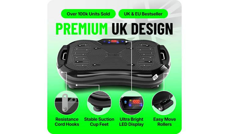 Bluefin Fitness Ultra Slim Plus Vibration Plate - Black