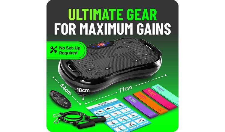 Bluefin Fitness Ultra Slim Plus Vibration Plate - Black