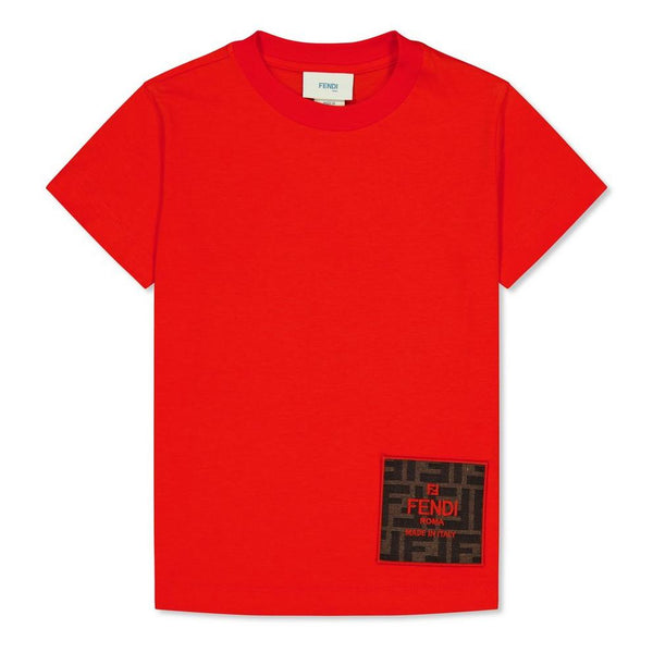 Fendi Cotton Ff Logo T-Shirt Juniors