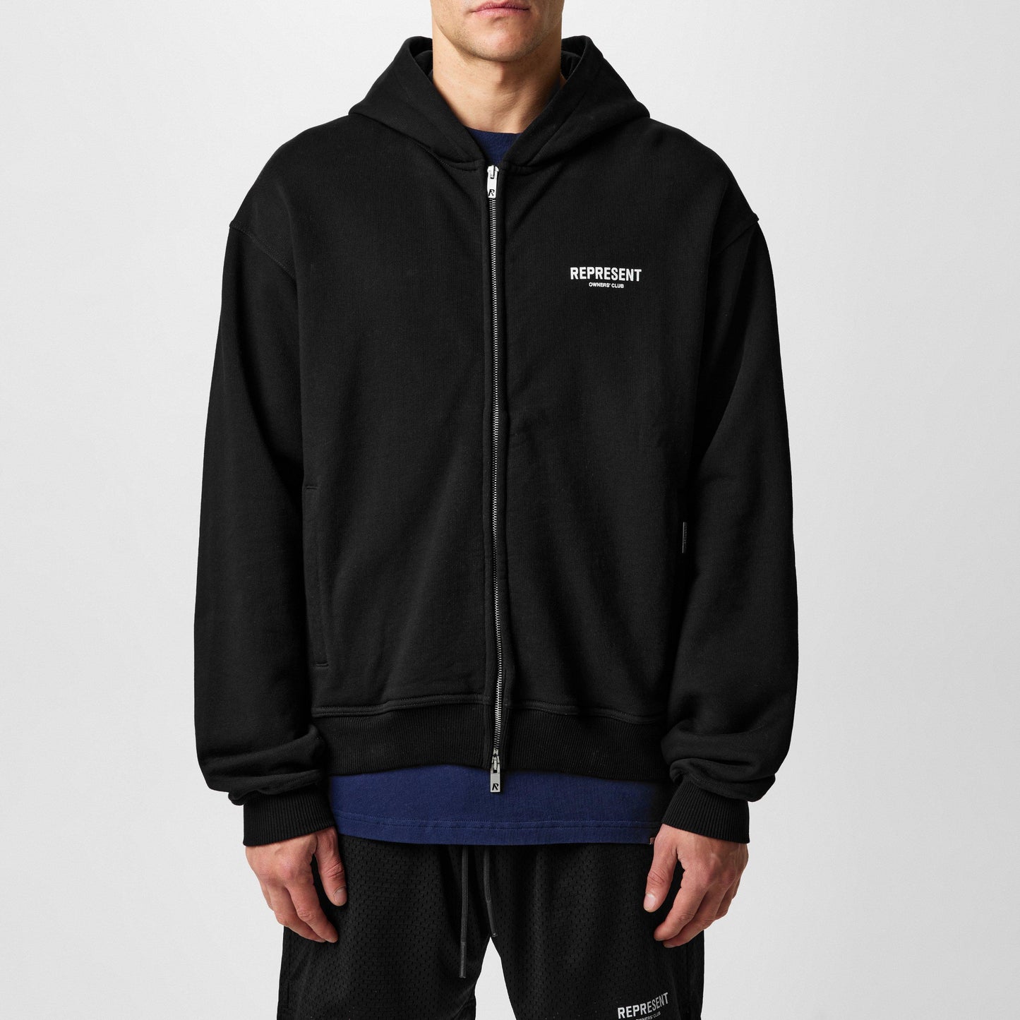 Represent Men's Rep Owners Club Zipped Hoodie, Bold Logo