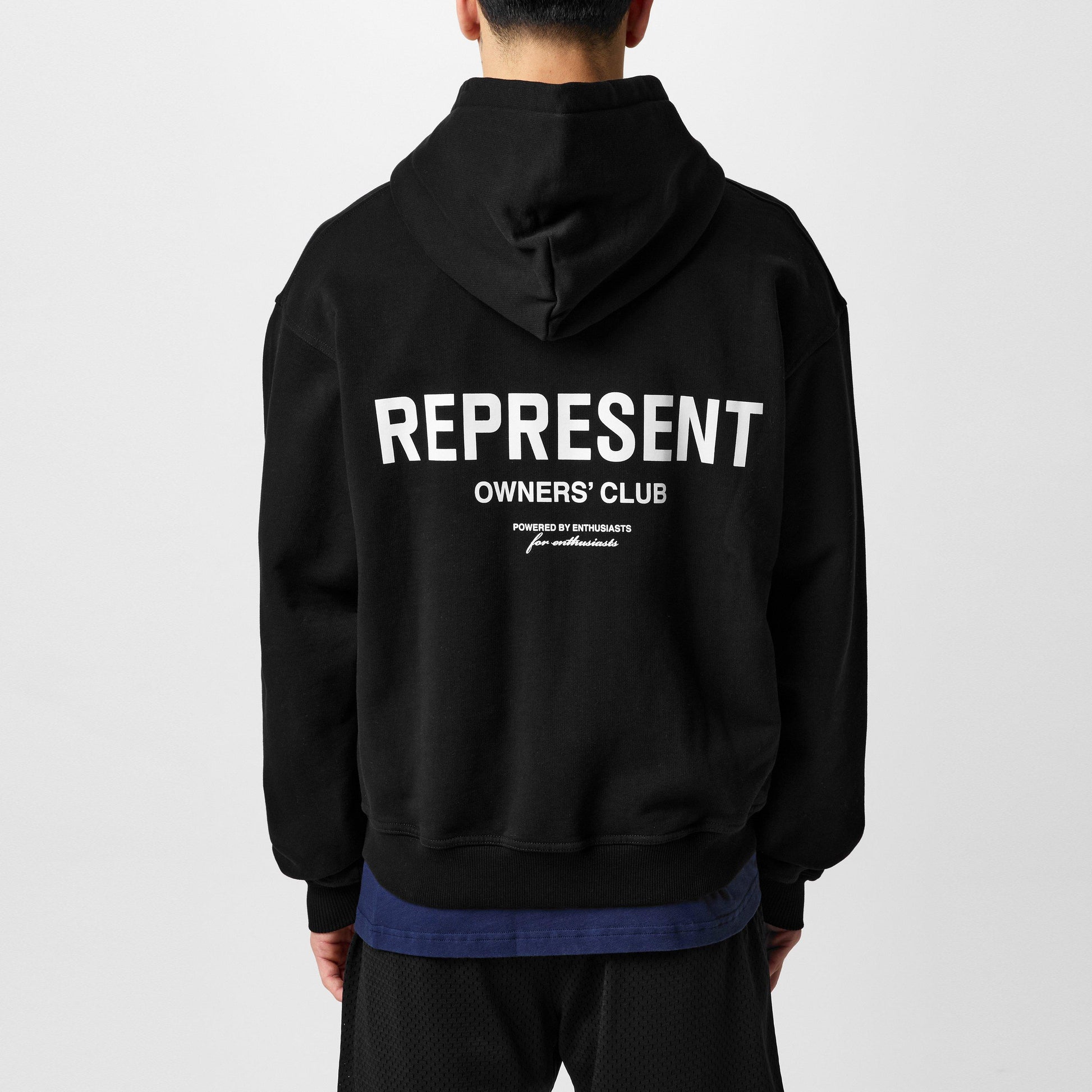 Represent Men's Rep Owners Club Zipped Hoodie, Bold Logo