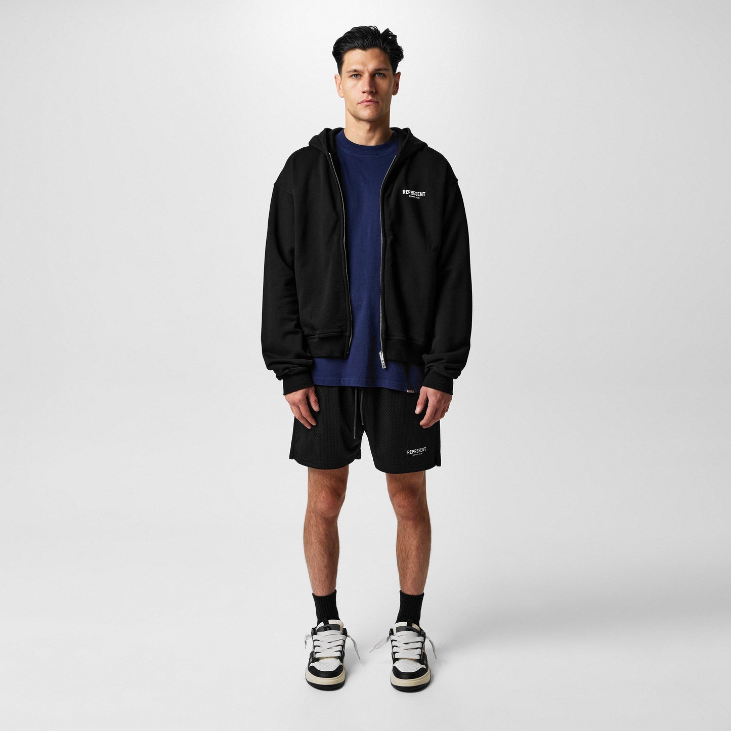 Represent Men's Rep Owners Club Zipped Hoodie, Bold Logo