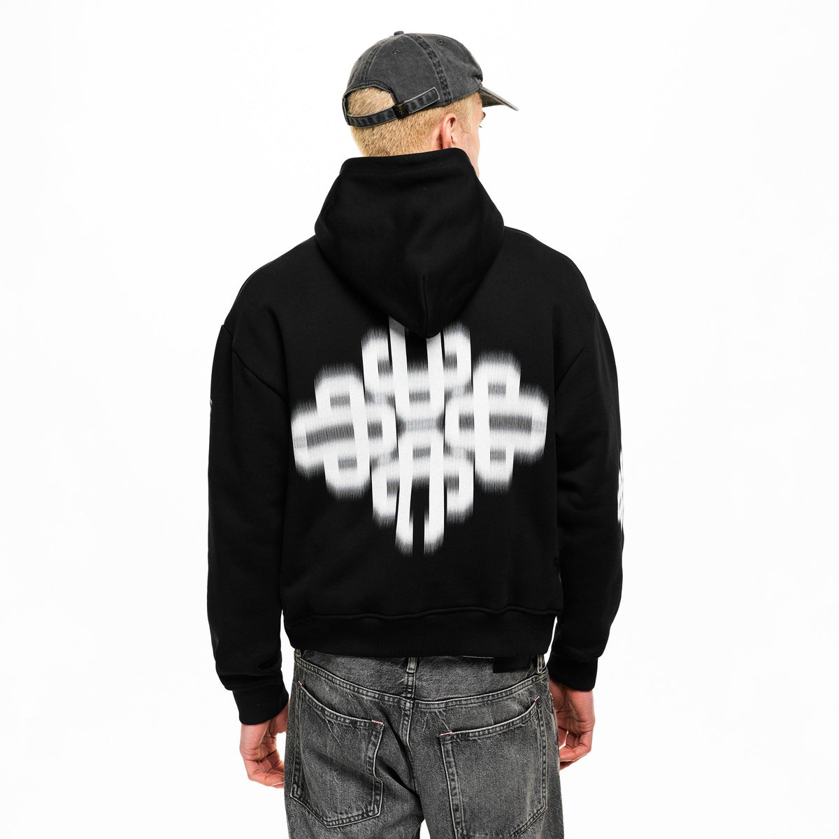 The Couture Club Men's Blurred Pull Over Hoodie