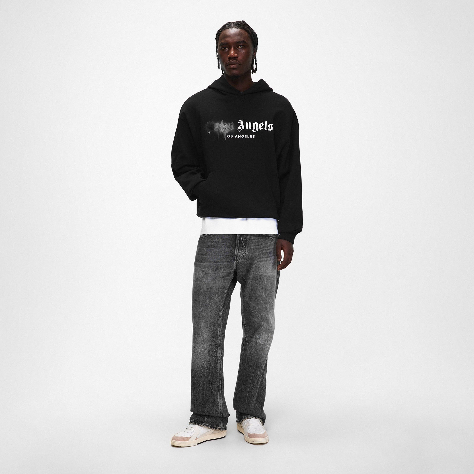 Palm Angels Men's Spray Pull Over Hoodie