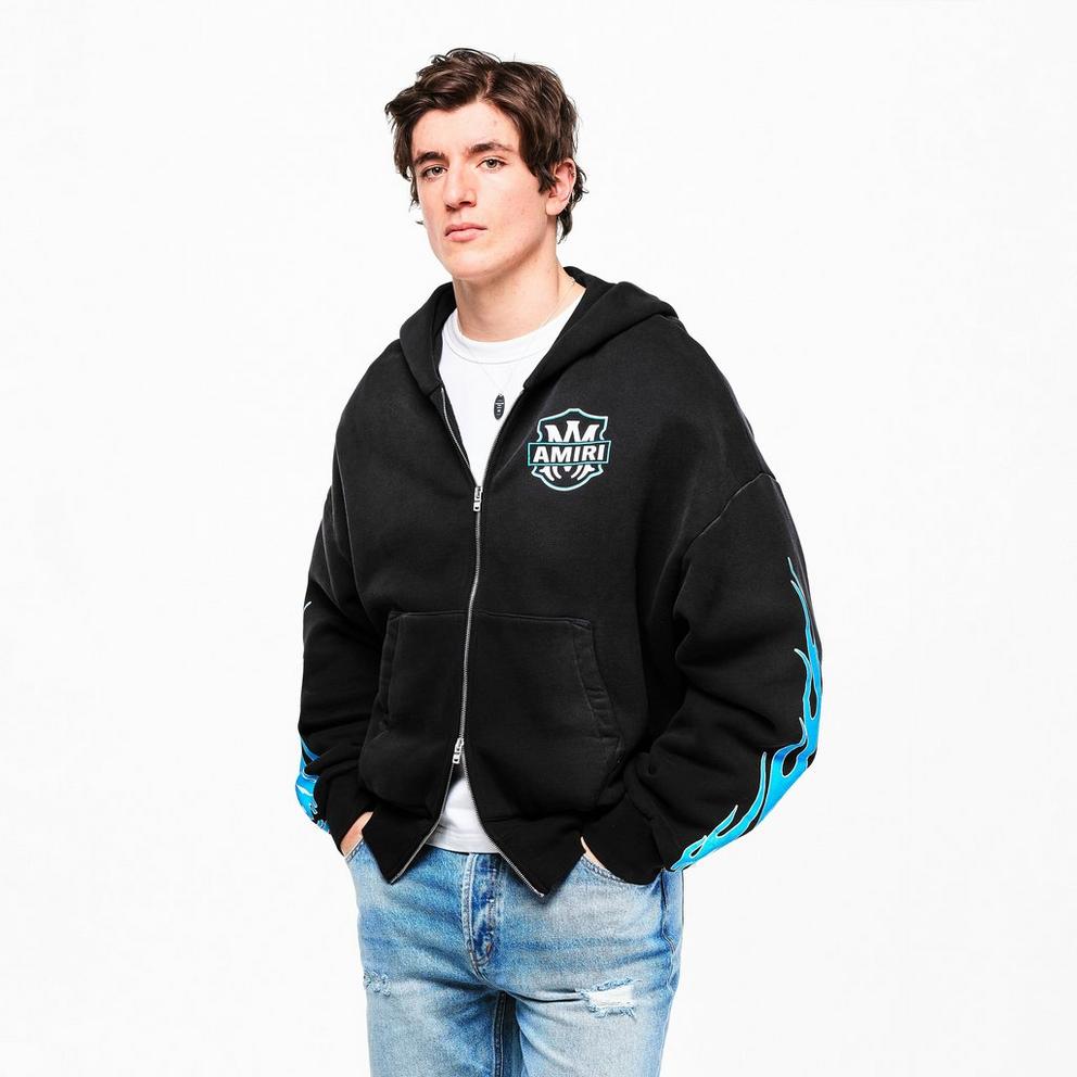 Amiri Men's MA Flames Zip Hoodie