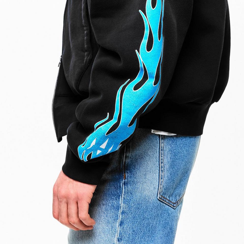 Amiri Men's MA Flames Zip Hoodie