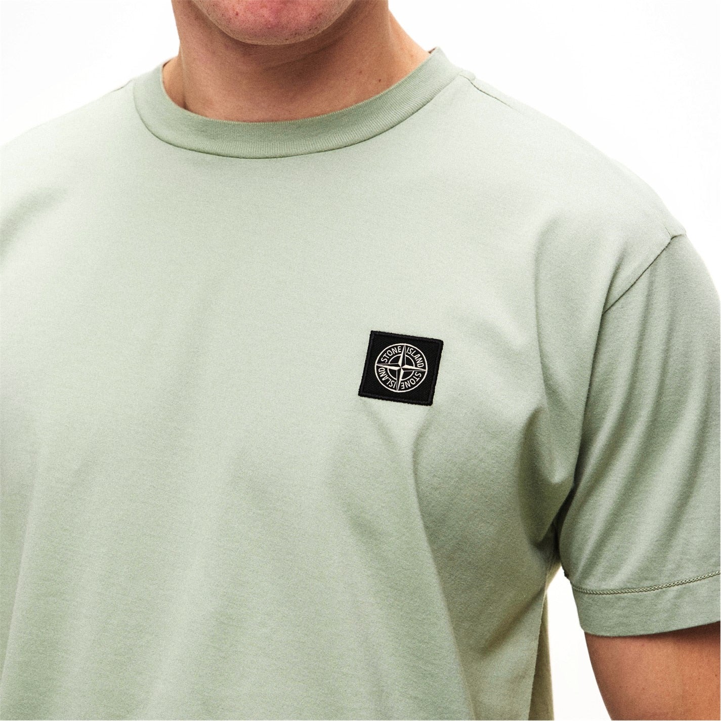 STONE ISLAND Men's Cotton Compass Logo Patch T-Shirt