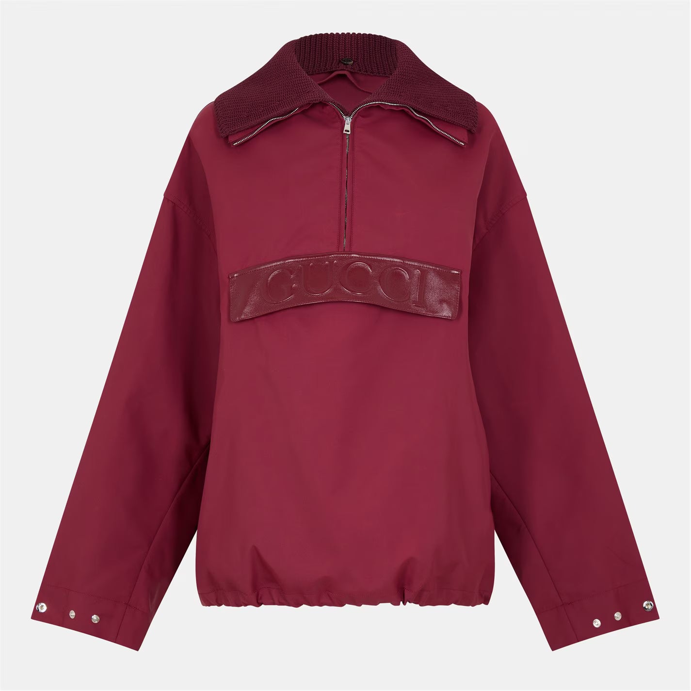Women's Techno Garbardine Caban Point Collar Long Sleeve Mid-Length Oversized Fit Rain Anorak