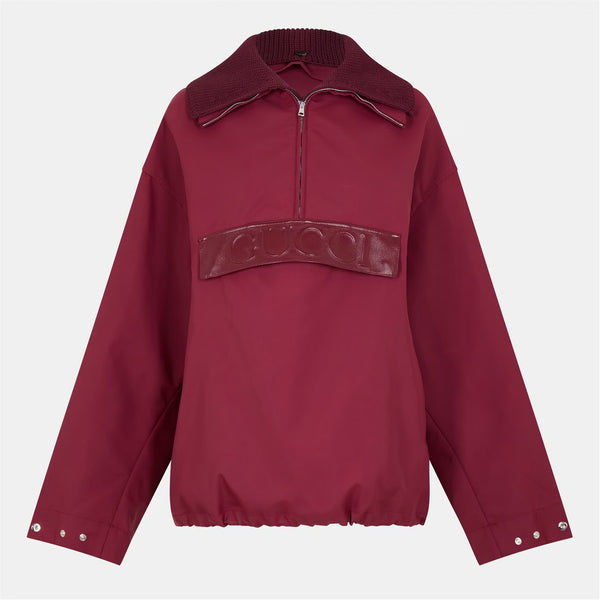 Women's Techno Garbardine Caban Point Collar Long Sleeve Mid-Length Oversized Fit Rain Anorak