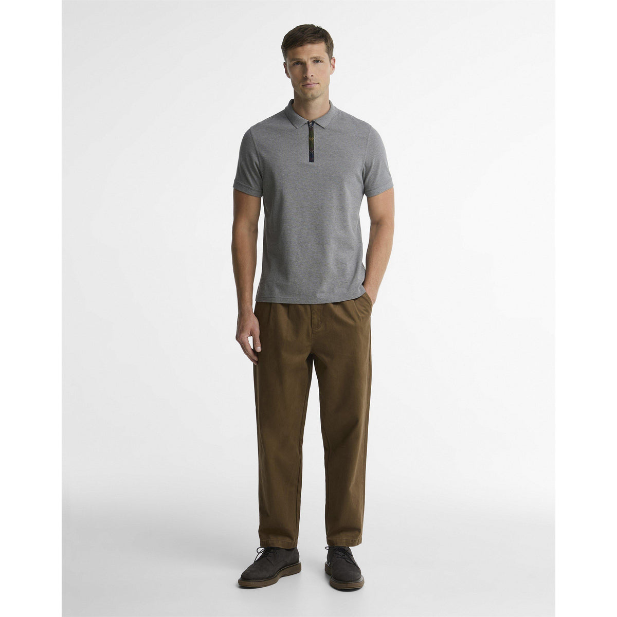 Barbour B.Li Stately Zp Polo Sn64