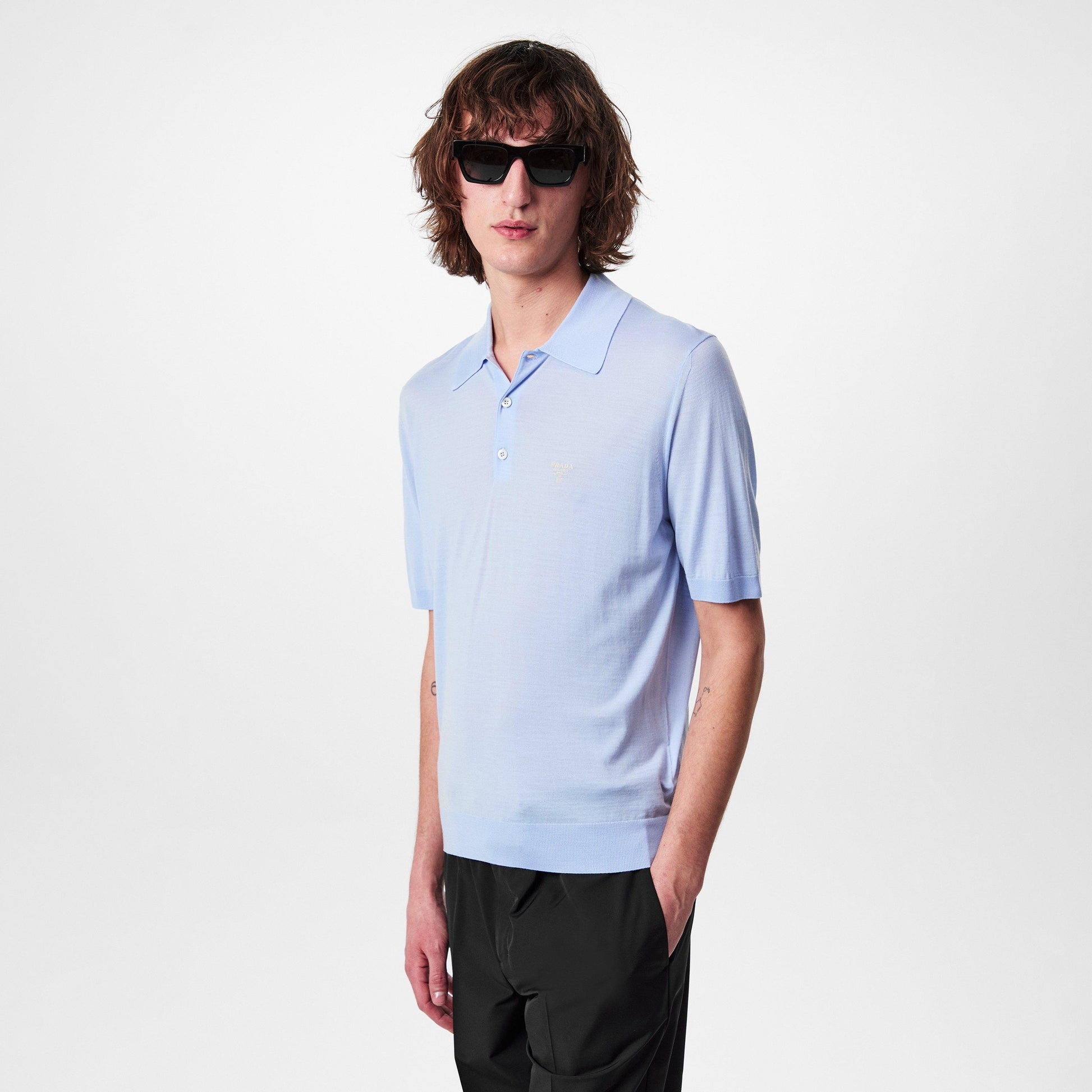 Prada Fine Wool Polo Shirt