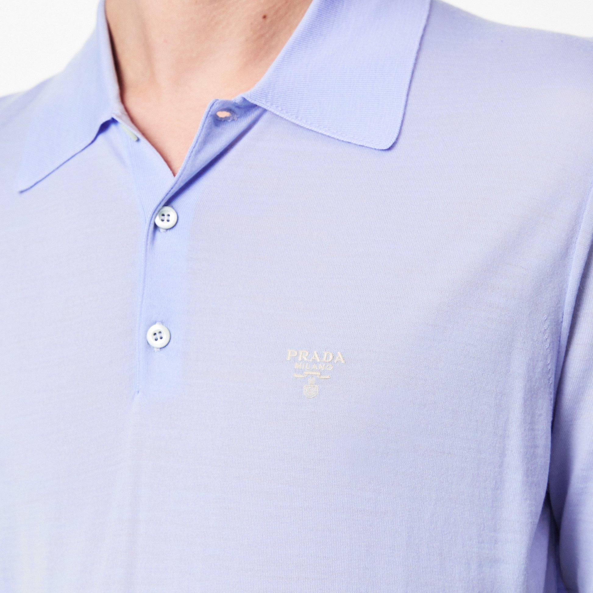 Prada Fine Wool Polo Shirt