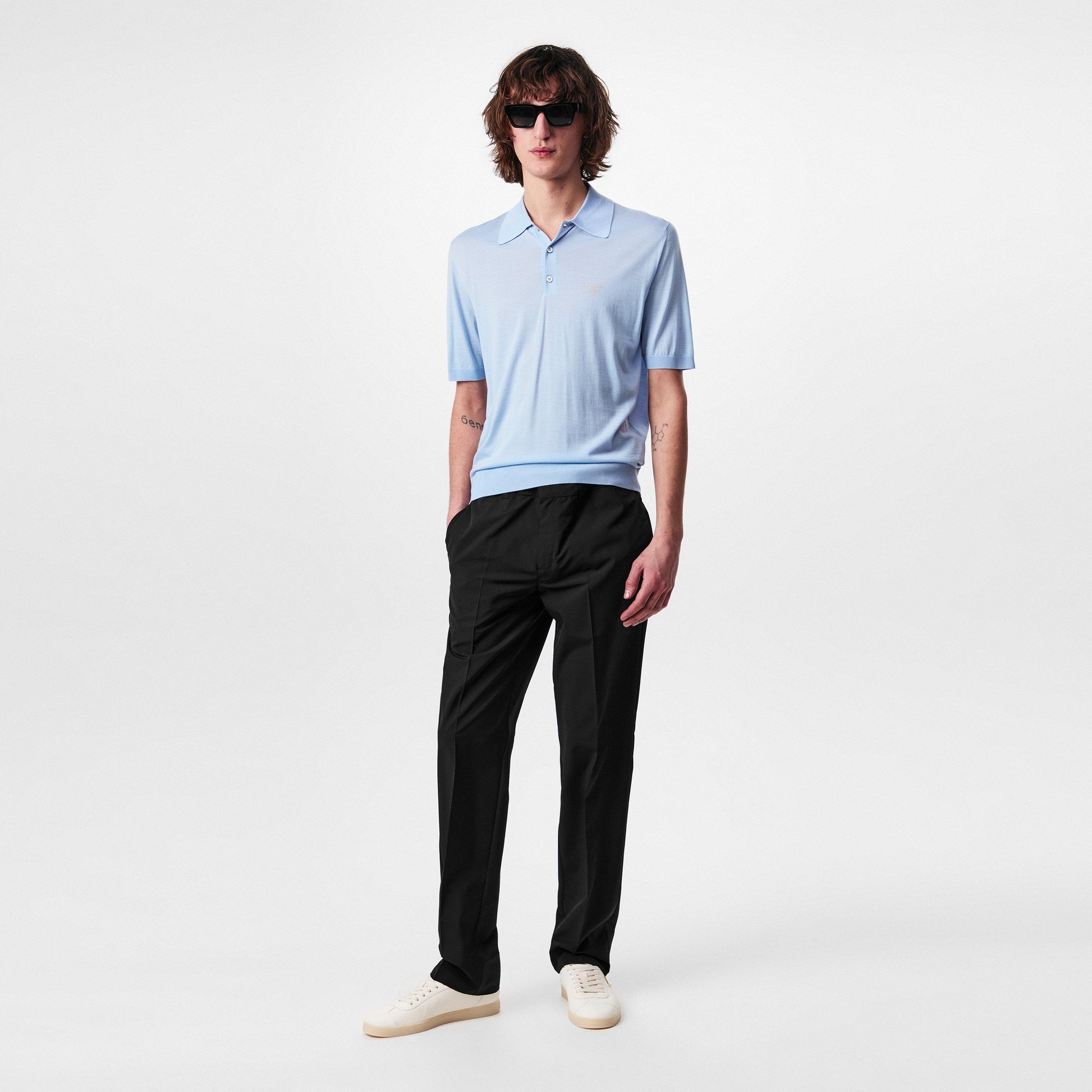 Prada Fine Wool Polo Shirt