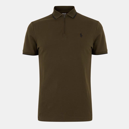 Men's Short-Sleeve Zipped Polo Shirt