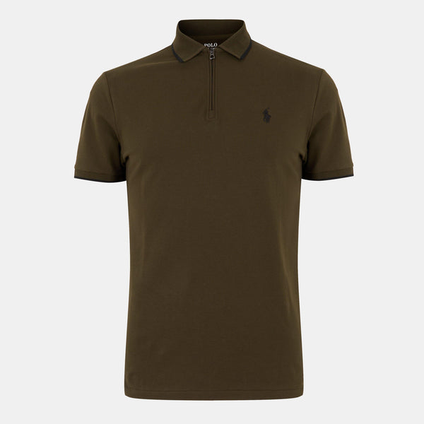 Men's Short-Sleeve Zipped Polo Shirt