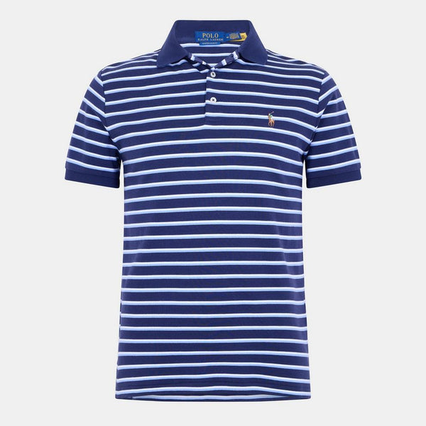 Men's Pima Stripe Short-Sleeve Polo Shirt
