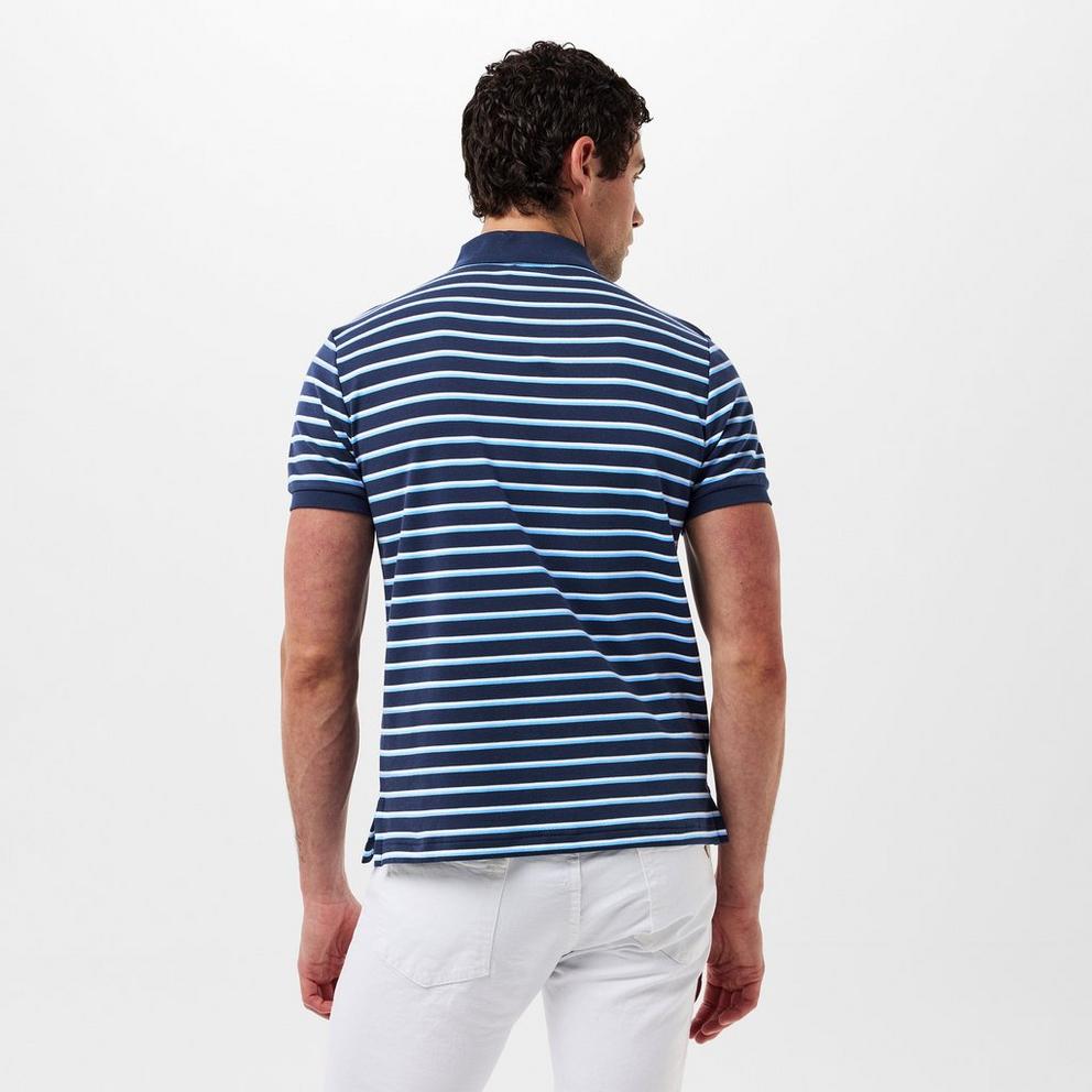 Men's Pima Stripe Short-Sleeve Polo Shirt