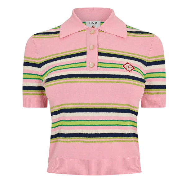 Casablanca Women's Fitted Short Sleeve Polo Shirt