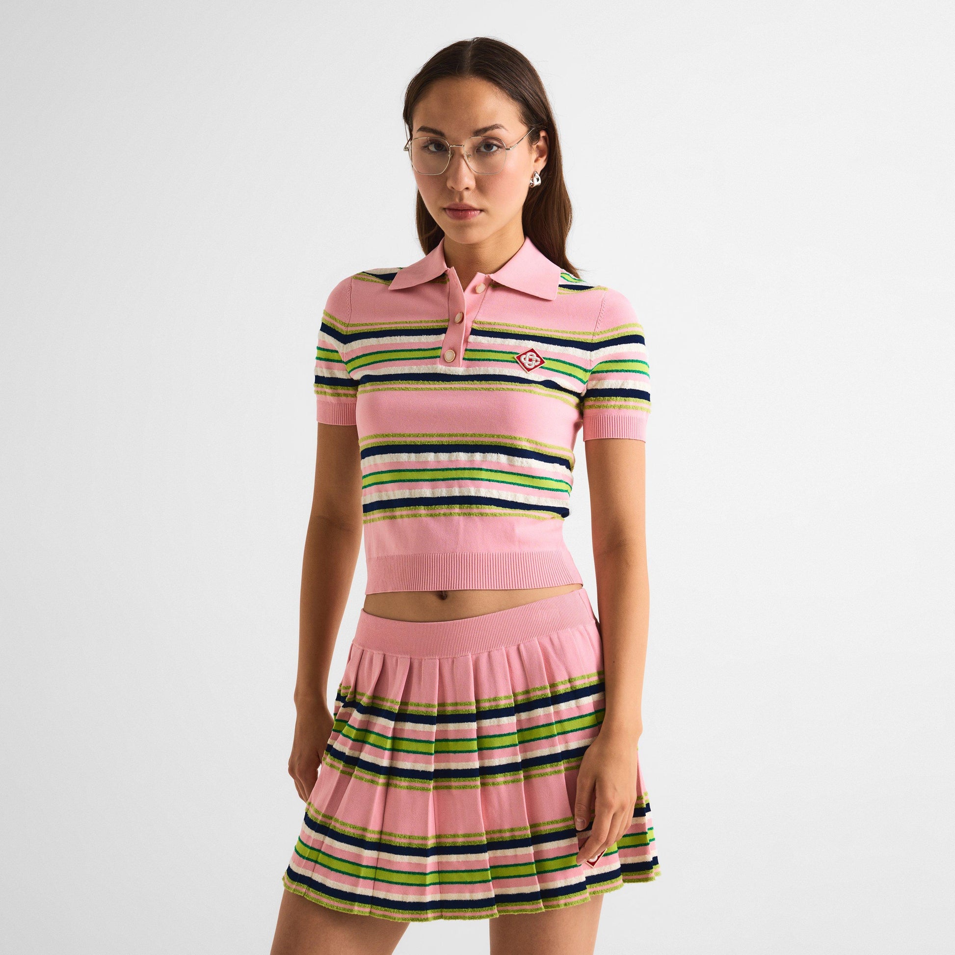 Casablanca Women's Fitted Short Sleeve Polo Shirt