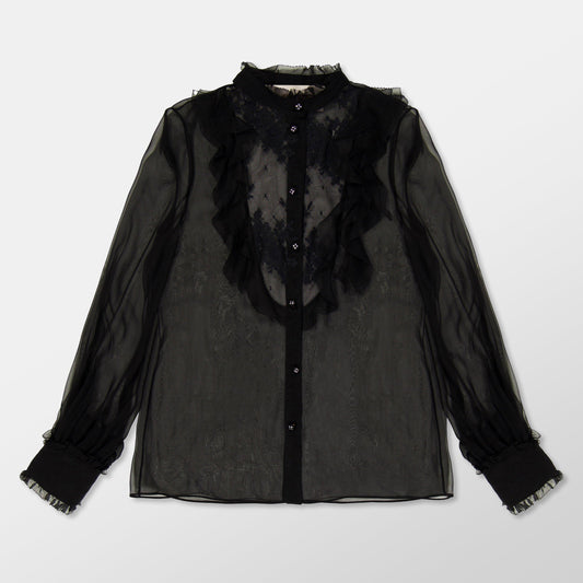 Valentino Sheer Chiffon Blouse