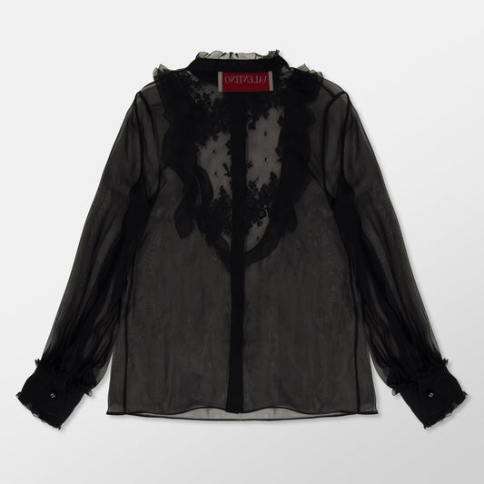 Valentino Sheer Chiffon Blouse